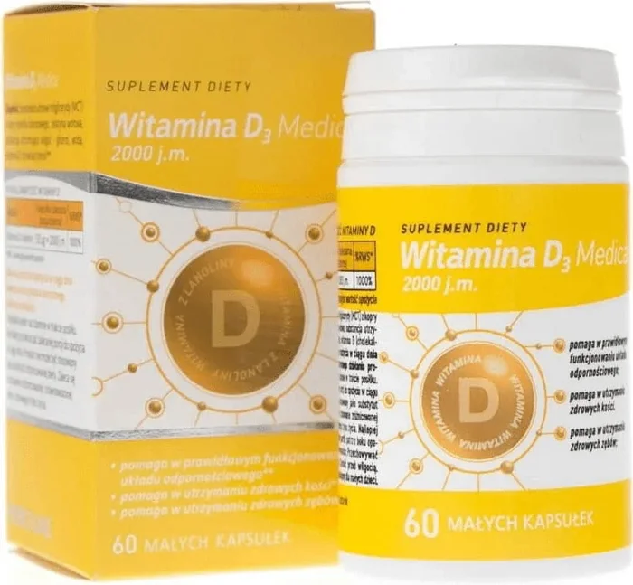 Vitamin D3 D – 3 2000 IE 60 Kapseln MEDIKALIN