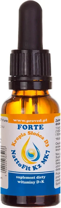Vitamin D3 + K2 MK – 7 Natto Flüssigkeit FORTE 20ml 600 Tropfen BEWÄHRT