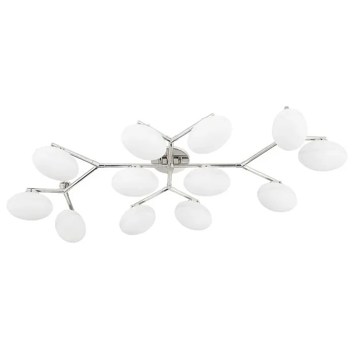 Wagner Semi Flush In Polished Nickel Color
