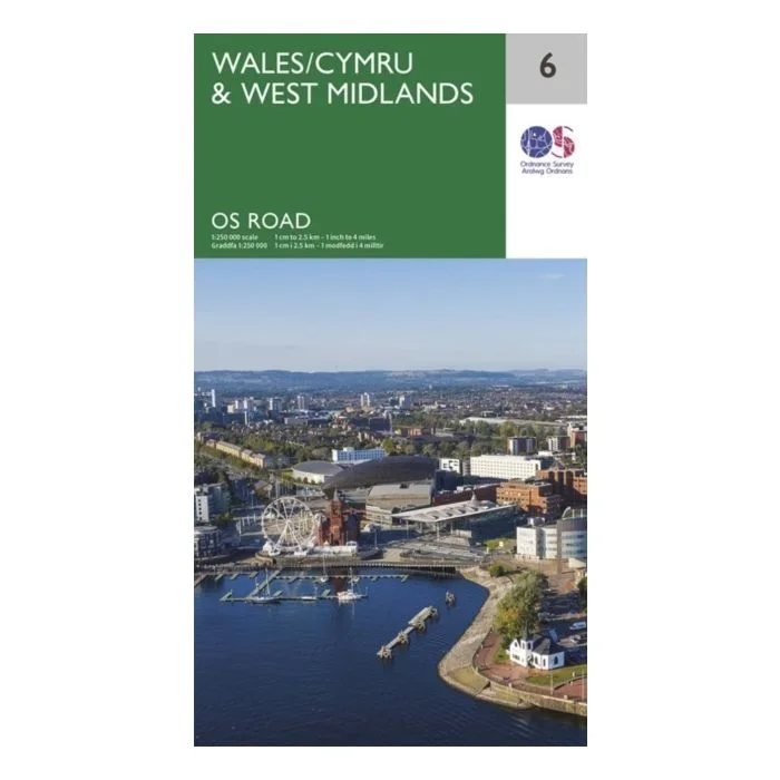 Wales & West Midlands OS Road Map 6