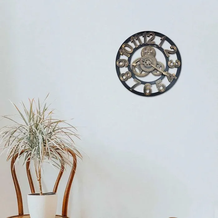 Wall Clock, Vintage Number Antique Round Battery Clock ~ 3420