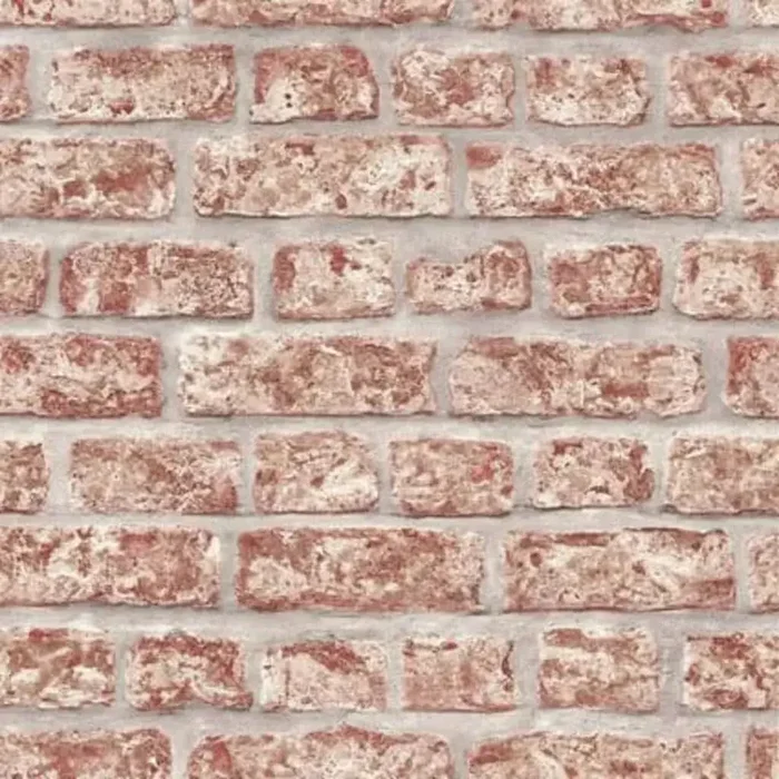 Wallpaper ‘Topchic Bricks’ in Red and Grey