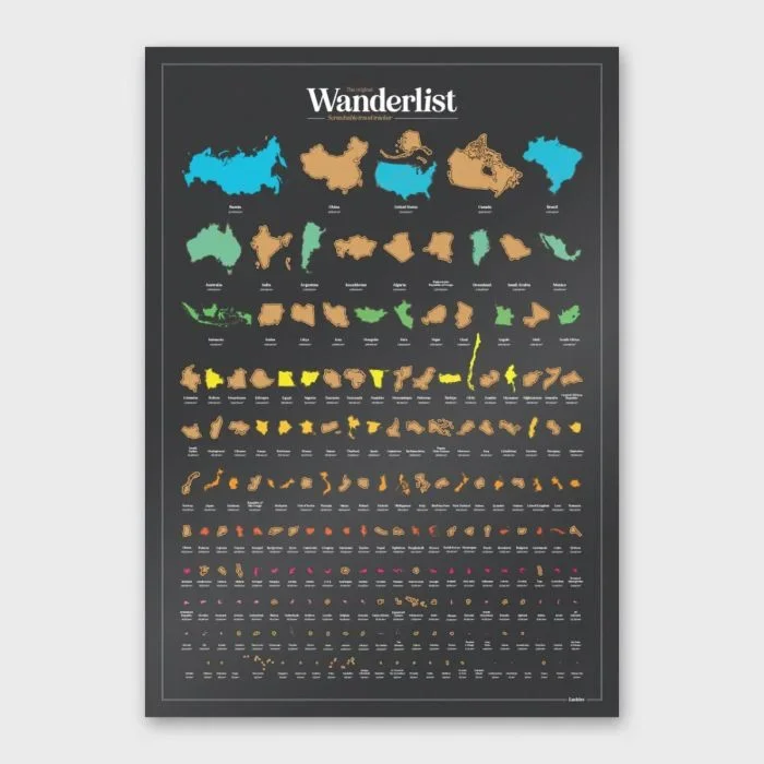 Wanderlist travel tracker – scratch poster