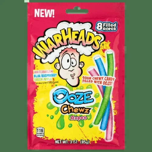 Warheads Ooze Chewz Ropes 85 g