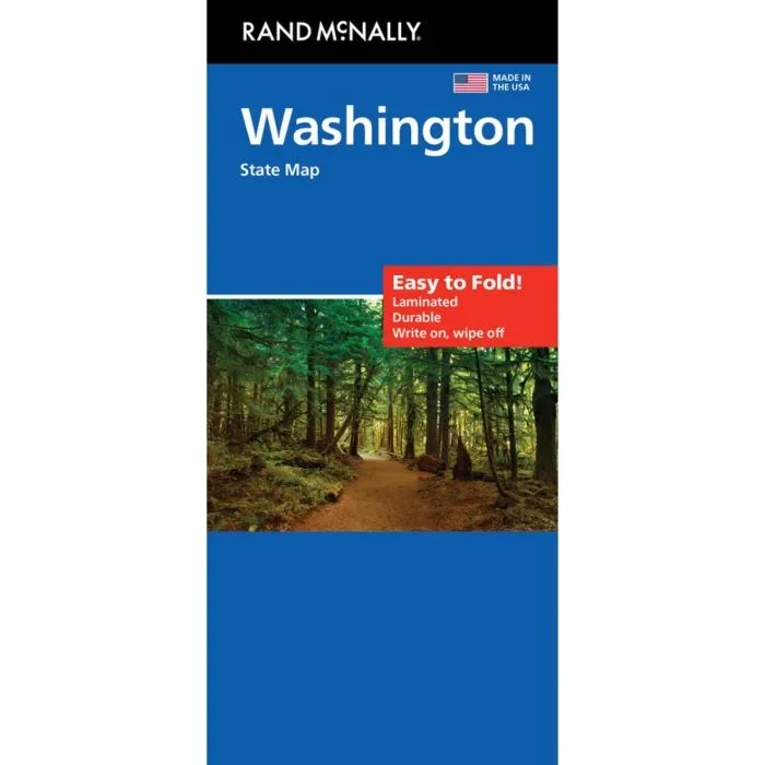 Washington State, USA | Rand McNally Easy to Fold Map 1:1,666,368
