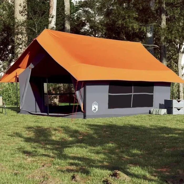 Waterproof Camping Tent in Grey and Orange (5 persons)