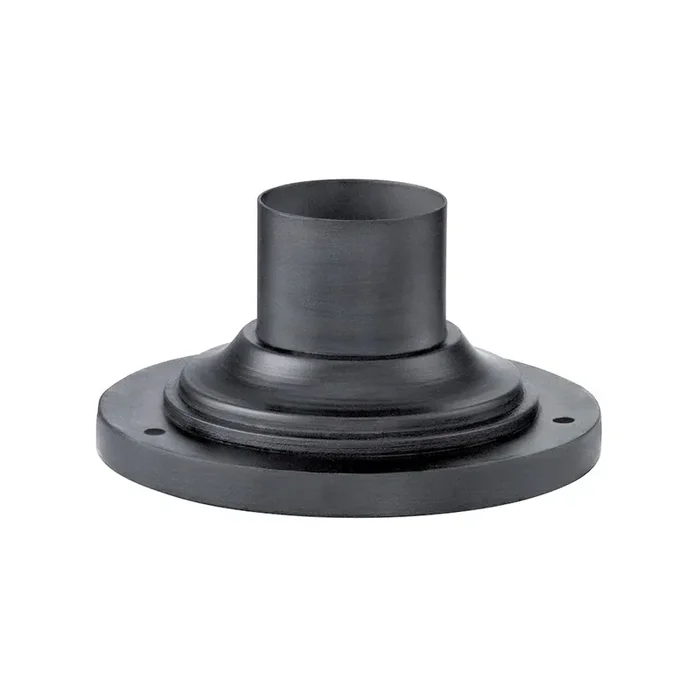 Weathered Zinc Round Pier Mount In Weathered Zinc Color