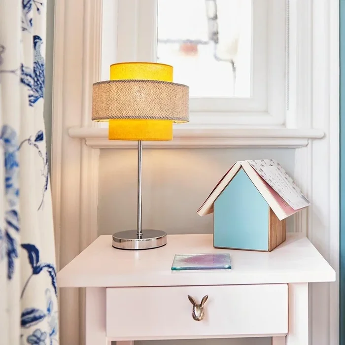 Weaver Yellow Table LampTouch On/Off Dimmable