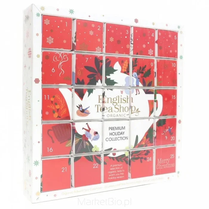 Weihnachtsteeset Adventskalender rot (25×2) BIO 50 g ENGLISH TEA SHOP