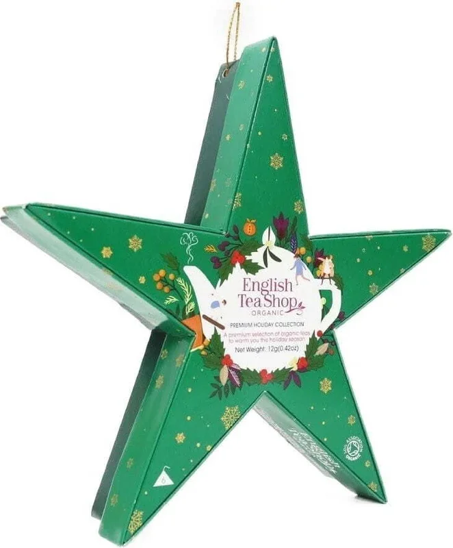 Weihnachtsteeset grüner Stern (6×2) BIO 12 g ENGLISH TEA SHOP