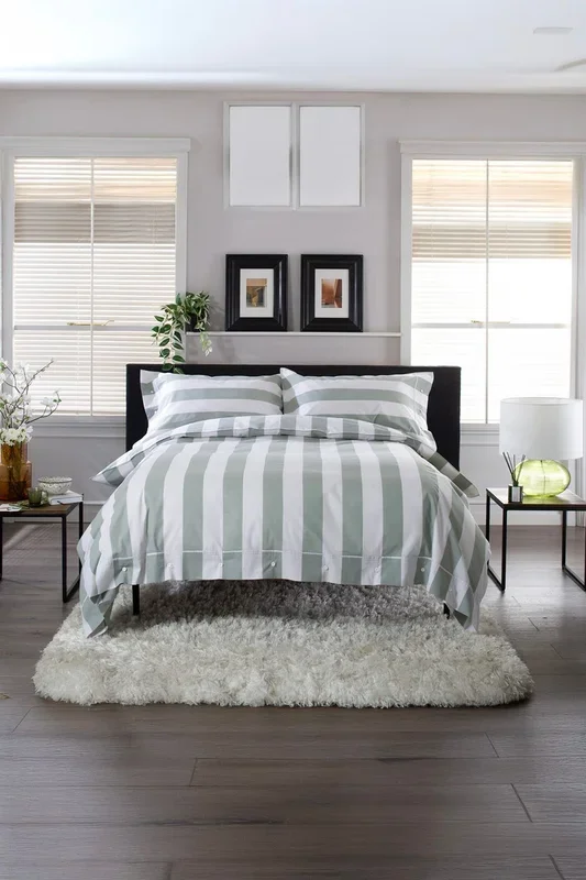 West End Stripe Duvet Set – Breathable 100% Cotton Bedlinen