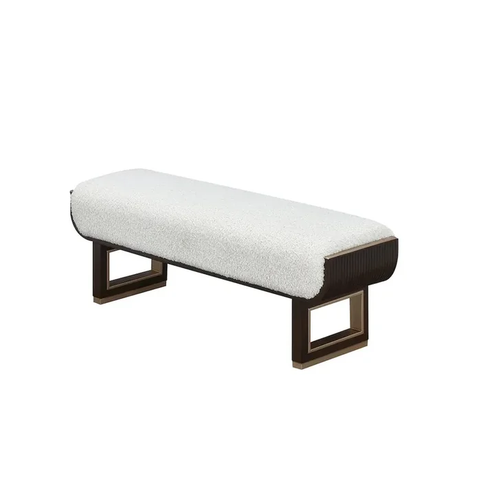 West Kensington Accent Bench – Cream Puff/Medium Espresso