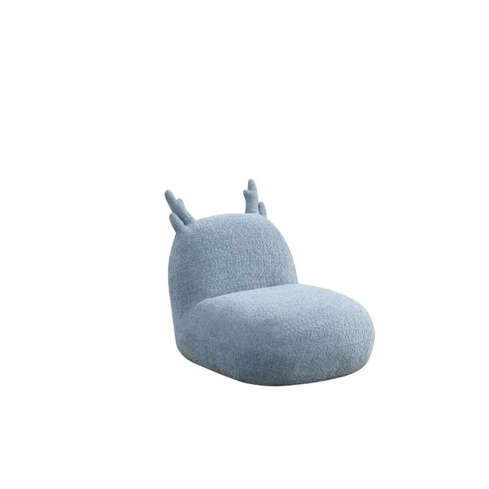 Weston 21.5″W Blue Chenille Deer-Shaped Kids Chair