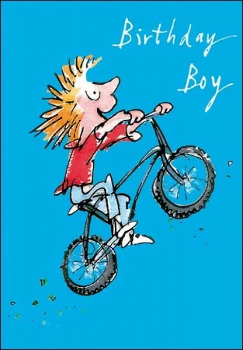 Wheelie Quentin Blake Birthday Card