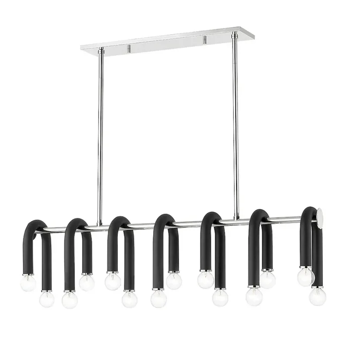 Whit Linear In Polished Nickel/Black Color
