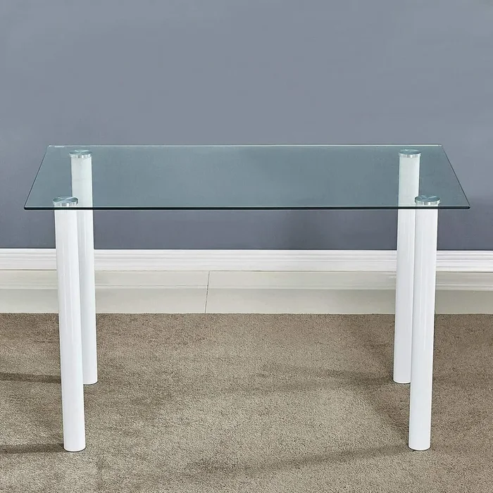 White clear 120 table and legs