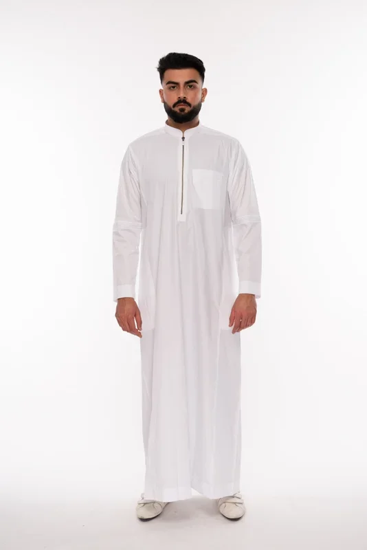 White Stitching Mens Jubba
