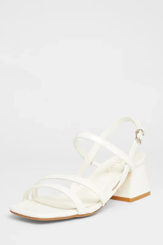 White Wide Fit Slingback Sandal