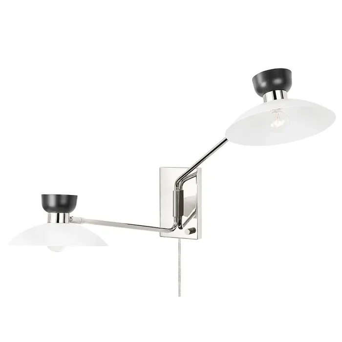 Whitley Plug-In Sconce In Polished Nickel Color