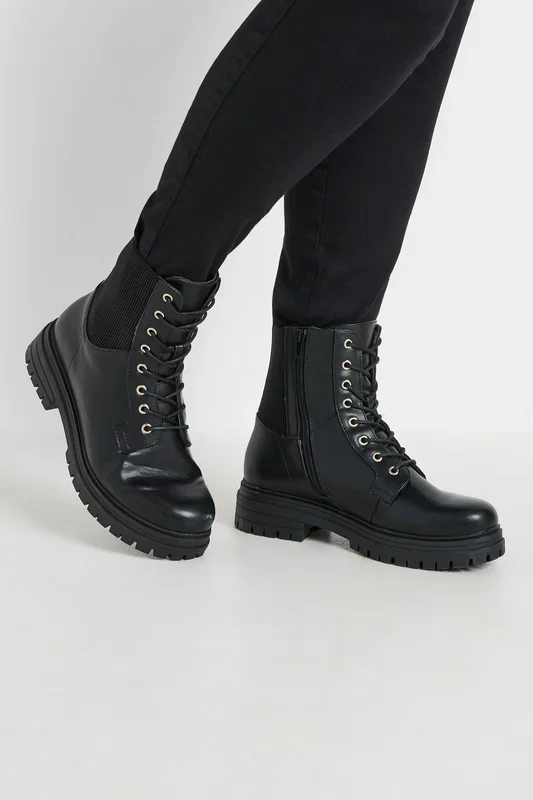 Wide Fit & Extra Wide Fit Lace Up Chunky Boots