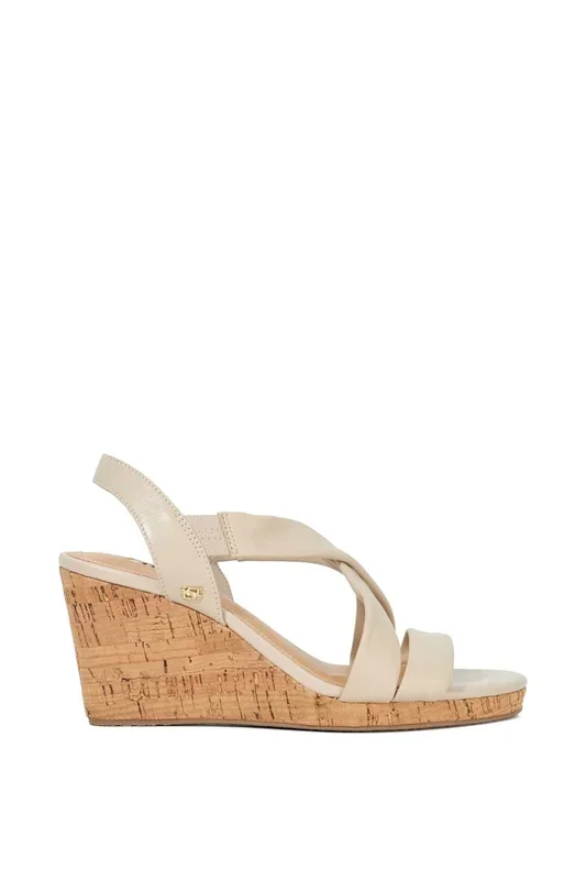 Wide Fit ‘Kamies’ Leather Wedges