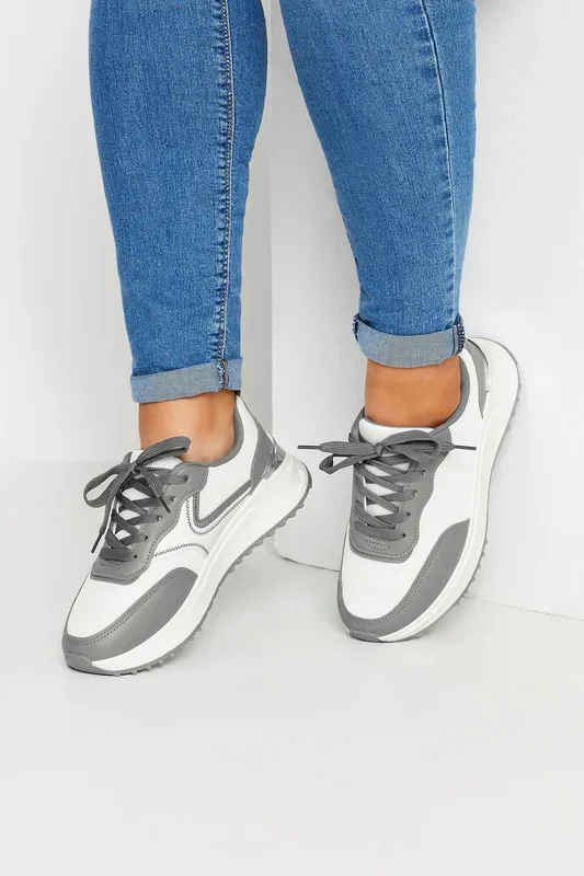 Wide Fit Contrast Chunky Trainers