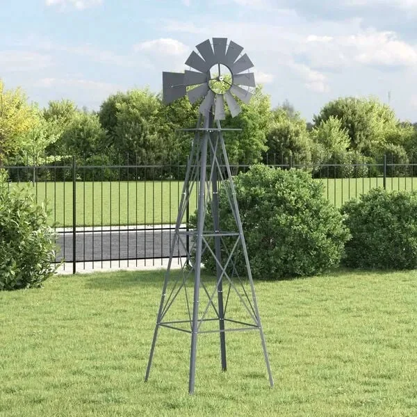 Windmill Grey Metal Iron | Industrial Design with Quiet Operation