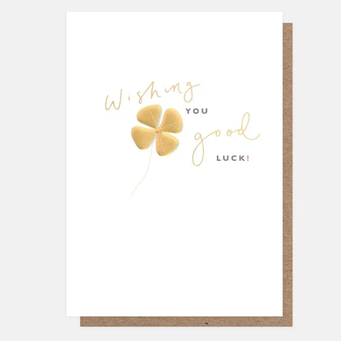 Wishing You Good Luck Clover Card