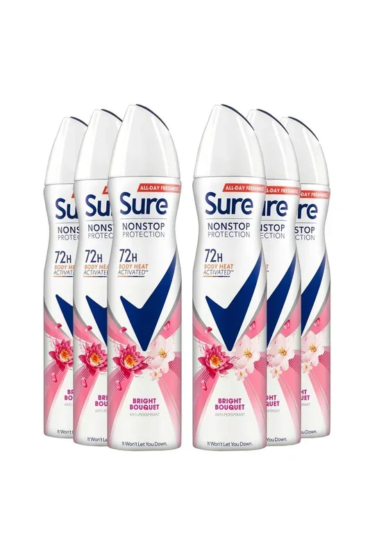 Women ‘Antiperspirant’ 72H Protection Bright Bouquet Deo, 6x250ml
