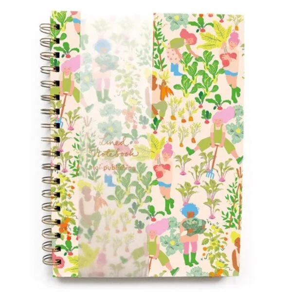 Women Gardening Lined Notebook