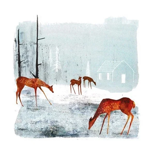 Woodland Clearing Deer Card