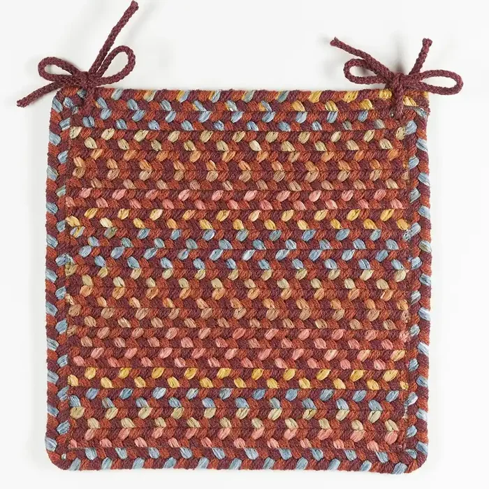 Woodstock Maroon Multicolor 15″ Chair Pad