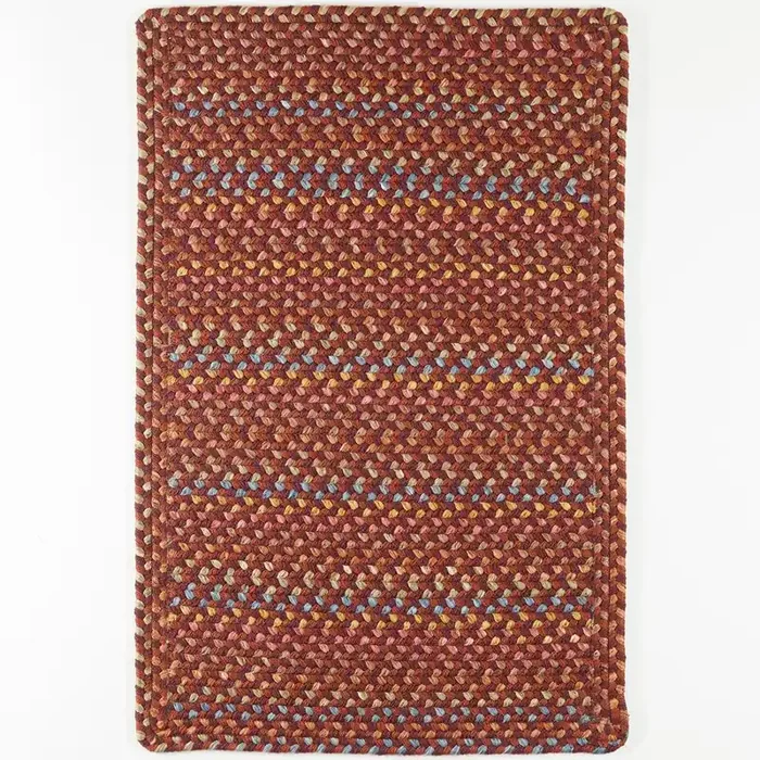 Woodstock Maroon Multicolor 2X4 Rectangle