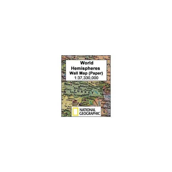 World Hemispheres NGS Wall Map PAPER