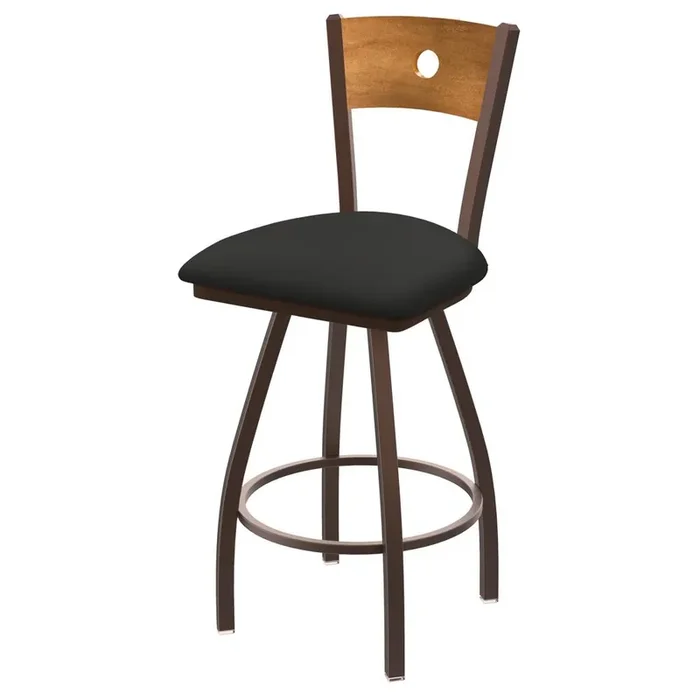 XL 830 Voltaire 36″ Swivel Counter Stool with Bronze Finish, Medium Back, and Canter Iron Seat
