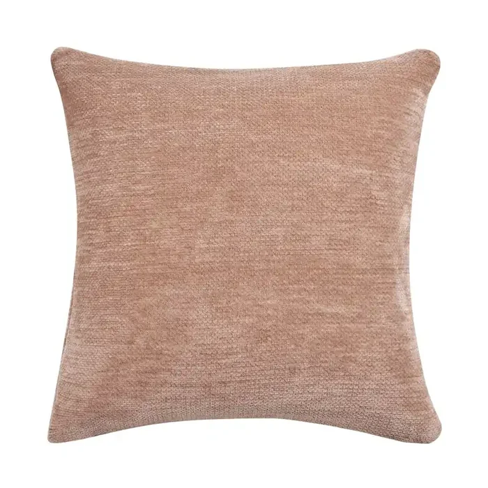 Yakar Chenille Poly Filled Pillow in Beige, 24″ x 24″