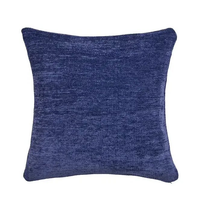 Yakar Chenille Poly Filled Pillow in Blue, 20″ x 20″
