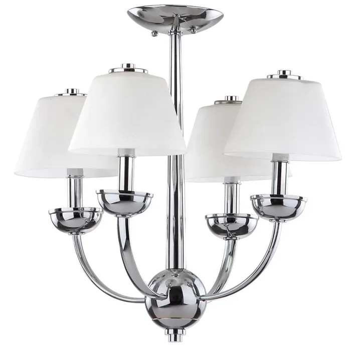 YARDLEY 4 LIGHT CHROME 18.9 INCH DIA CHANDELIER