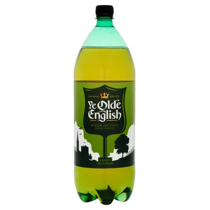 Ye Olde English Medium Dry Cider Bottles 2L – Case of 6