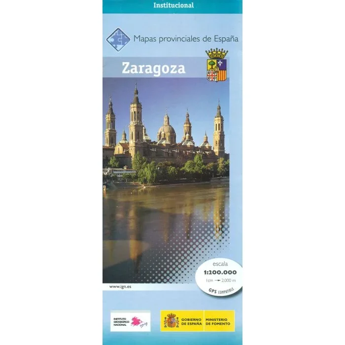 Zaragoza, Spain | CNIG Province Map | 1:200,000