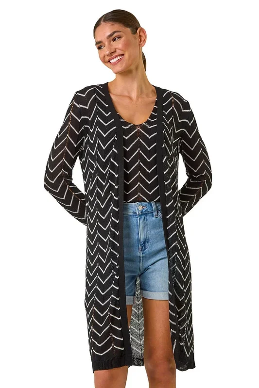 Zig Zag Longline Cardigan