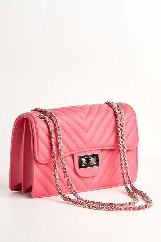 Zoya Quilted Design Top Handle Chain Bag